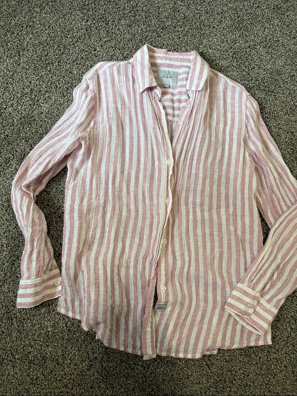 Rails Linen Striped button down Shirt